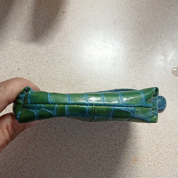 Brighton Blue and Green Quilted Cosmetic Case - Picture 3 of 5